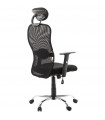 Fauteuil de bureau noir en tissu Mornington