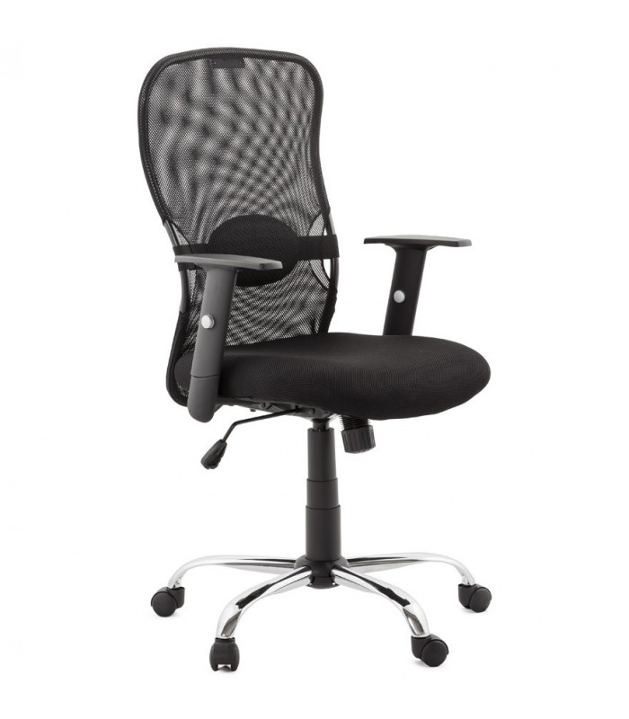 Fauteuil de bureau noir en tissu Mornington