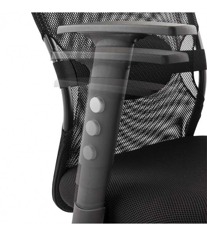 Fauteuil de bureau noir en tissu Mornington