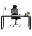 Fauteuil de bureau noir en tissu Mornington