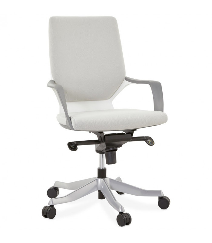 Fauteuil de bureau gris en tissu Agate