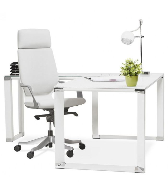Fauteuil de bureau gris en tissu Agate