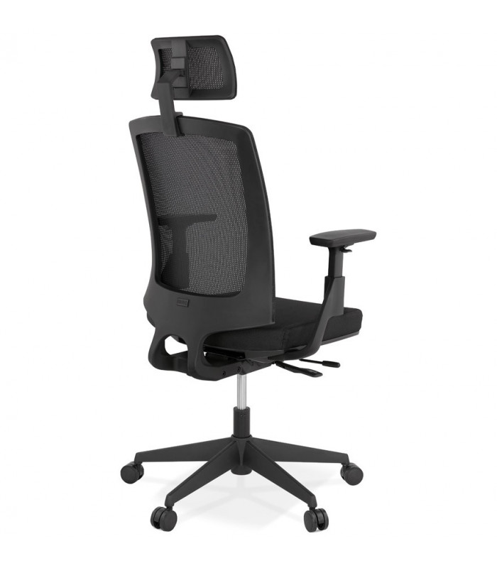 Fauteuil de bureau noir en tissu Johnson