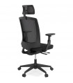 Fauteuil de bureau noir en tissu Johnson