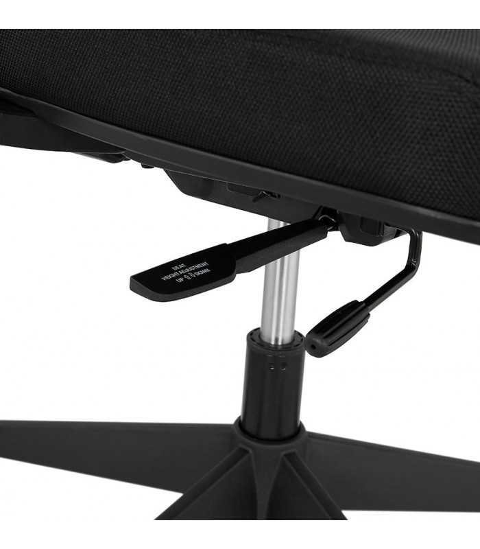 Fauteuil de bureau noir en tissu Johnson