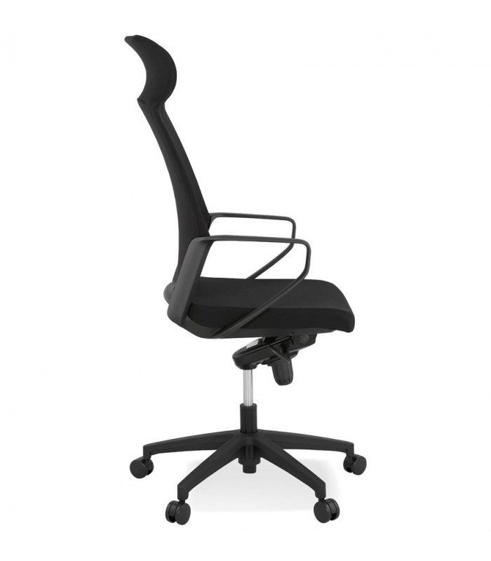 Fauteuil de bureau noir en tissu Melody