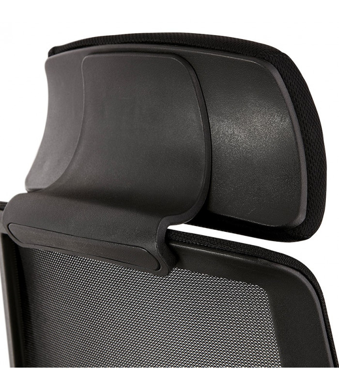 Fauteuil de bureau noir en tissu Lincoln