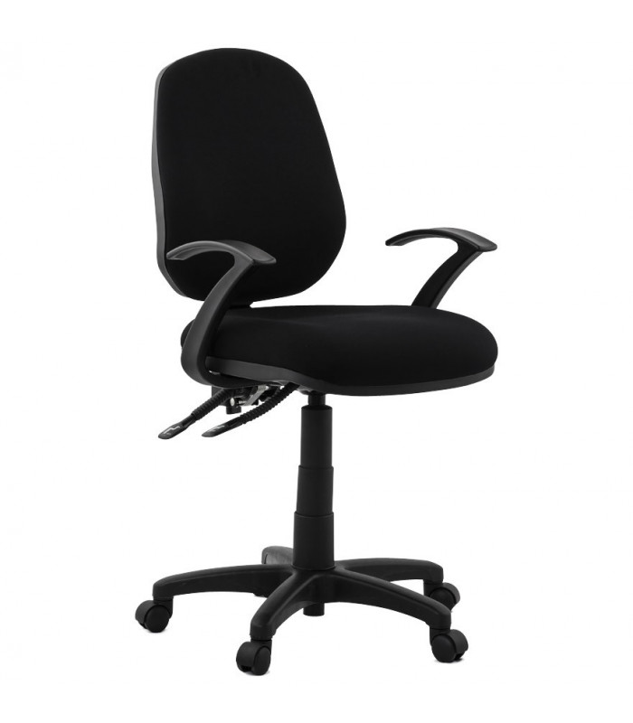 fauteuil de bureau noir en tissu Amphi