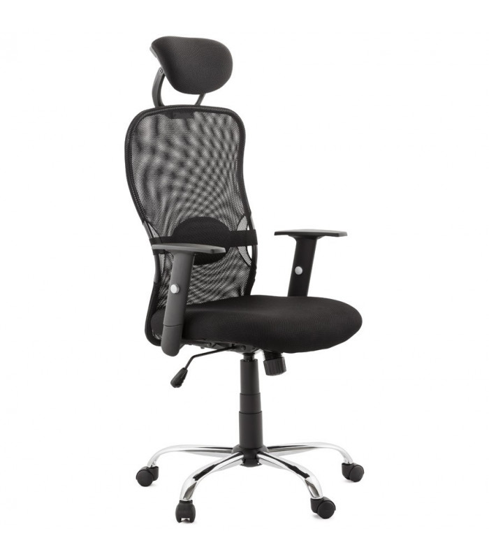 Fauteuil de bureau noir en tissu Mornington