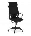 Fauteuil de bureau noir en tissu Melody