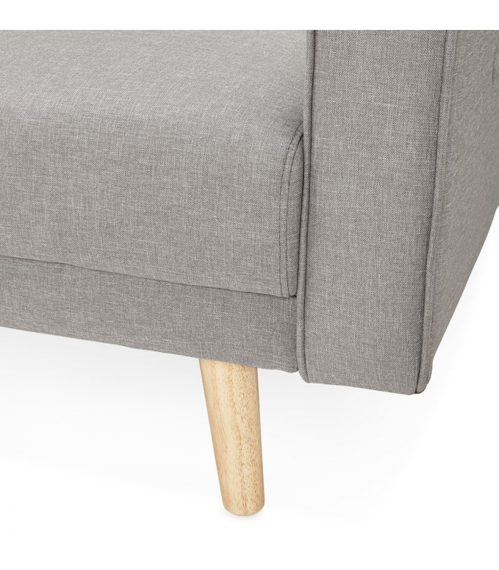 Canapé design gris clair en tissu Haughton
