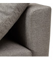 Canapé design gris foncé en tissu Abbey