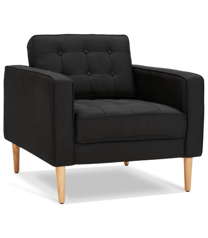 Canapé design noir en tissu Blake Mini