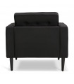 Canapé design noir en tissu Blake Mini