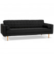 Canapé design noir en tissu Blake