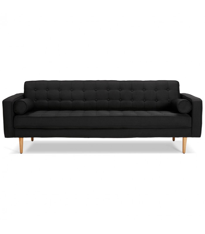 Canapé design noir en tissu Blake