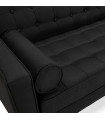Canapé design noir en tissu Blake