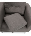 Canapé design gris foncé en tissu Abbey Mini