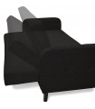 Canapé design noir en tissu Haughton