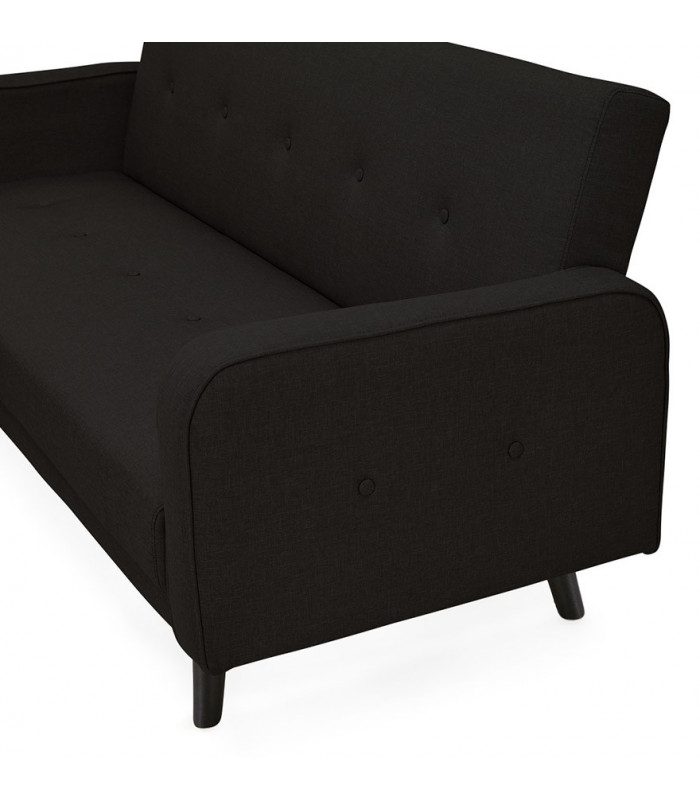Canapé design noir en tissu Haughton
