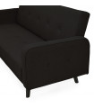 Canapé design noir en tissu Haughton