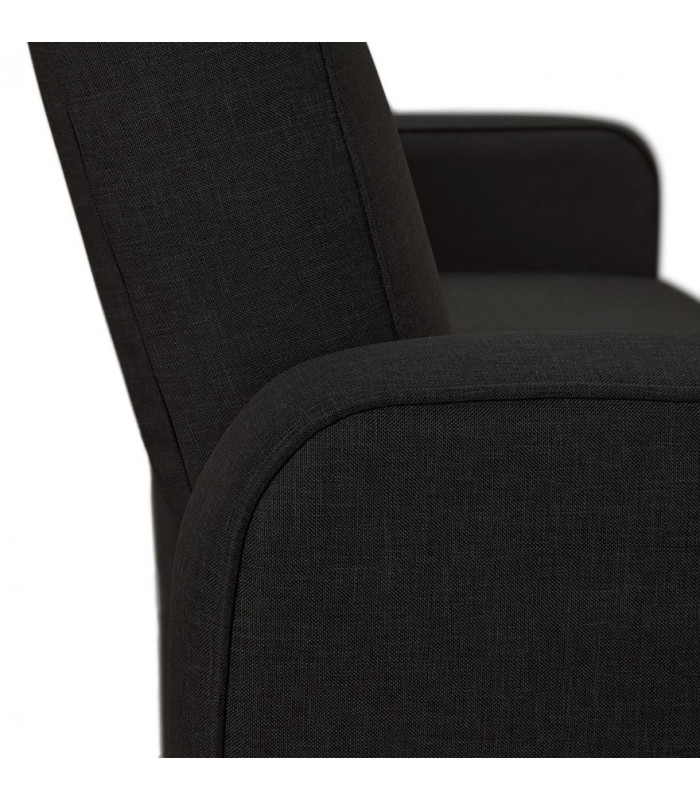 Canapé design noir en tissu Haughton