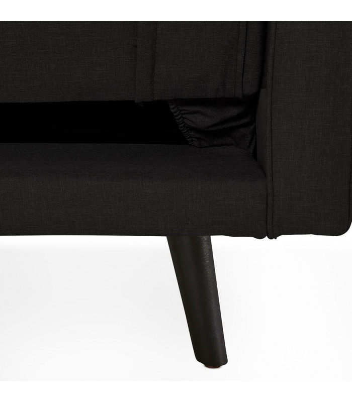 Canapé design noir en tissu Haughton