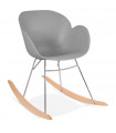 Fauteuil design gris en plastique Firenz