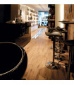 Fauteuil design noir en plastique et similicuir Everett
