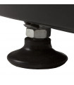 Fauteuil design noir en plastique et similicuir Everett