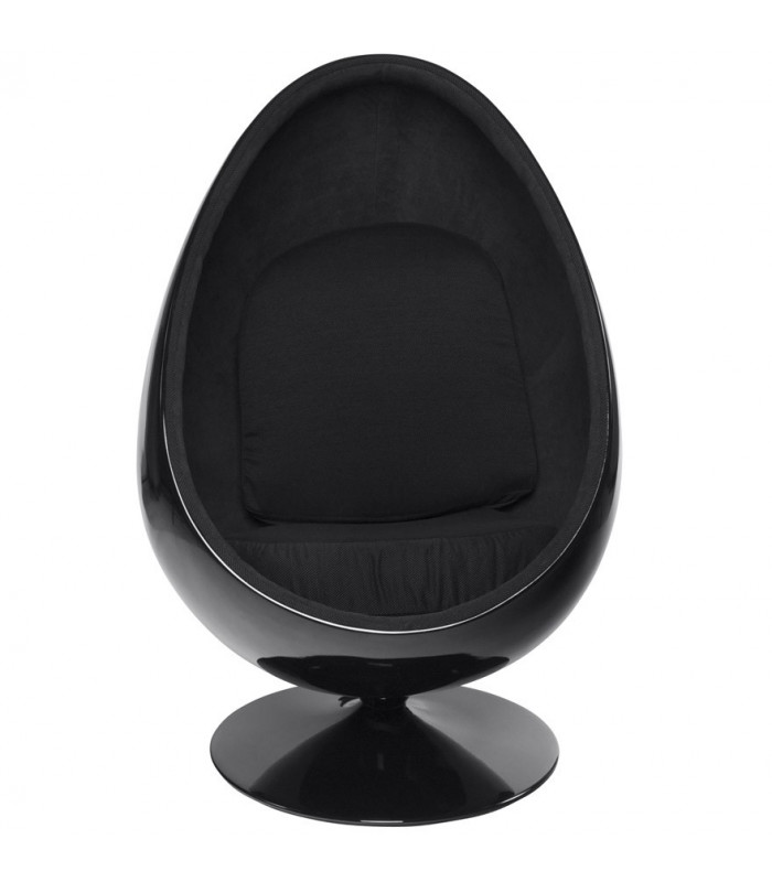 Fauteuil design noir en plastique et tissu Piccadilly