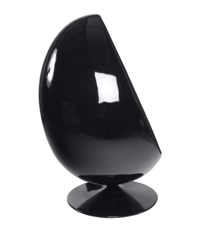 Fauteuil design noir en plastique et tissu Piccadilly