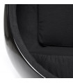 Fauteuil design noir en plastique et tissu Piccadilly