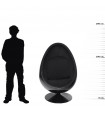 Fauteuil design noir en plastique et tissu Piccadilly