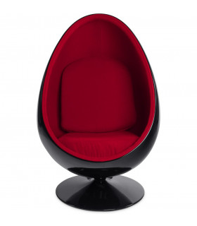 Fauteuil design noir en plastique et tissu Piccadilly