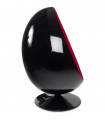 Fauteuil design noir en plastique et tissu Piccadilly
