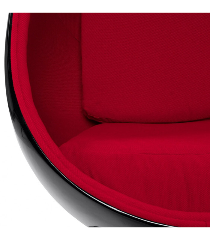 Fauteuil design noir en plastique et tissu Piccadilly