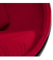 Fauteuil design noir en plastique et tissu Piccadilly