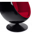 Fauteuil design noir en plastique et tissu Piccadilly