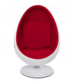 Fauteuil design blanc en plastique et tissu Piccadilly