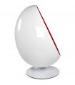 Fauteuil design blanc en plastique et tissu Piccadilly