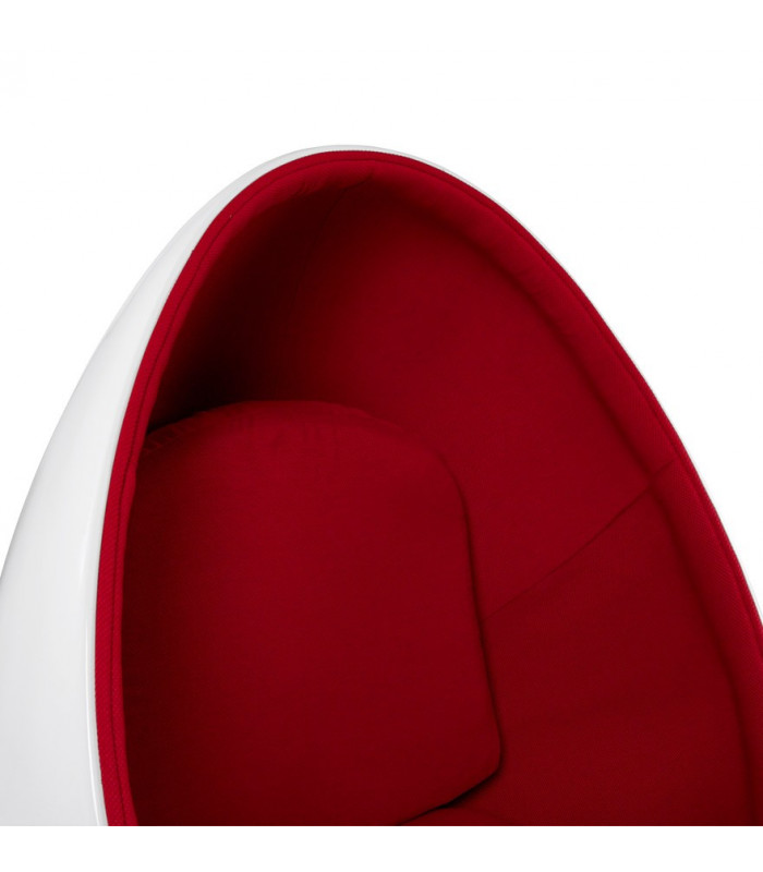Fauteuil design blanc en plastique et tissu Piccadilly