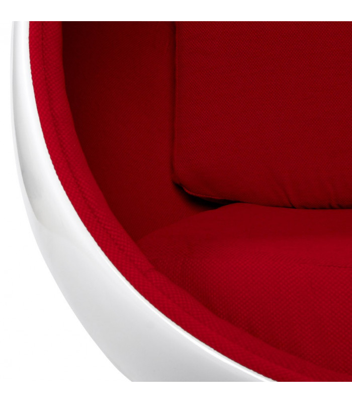 Fauteuil design blanc en plastique et tissu Piccadilly