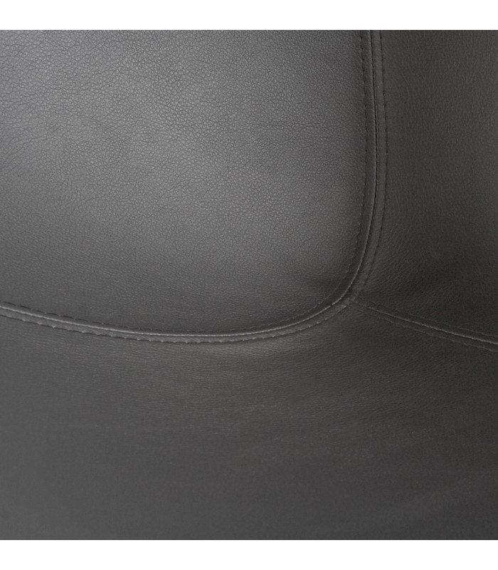 Fauteuil design noir en plastique et similicuir Cambourne