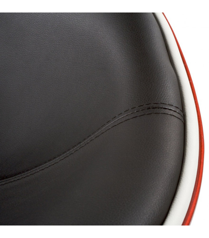 Fauteuil design rouge en plastique et similicuir Cambourne