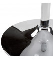 Fauteuil design blanc en plastique et similicuir Cambourne