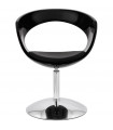 Fauteuil design noir en plastique et similicuir Fiennes