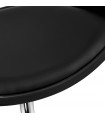 Fauteuil design noir en plastique et similicuir Fiennes