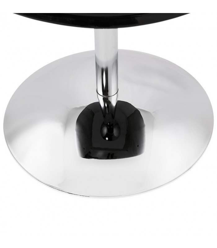 Fauteuil design noir en plastique et similicuir Fiennes