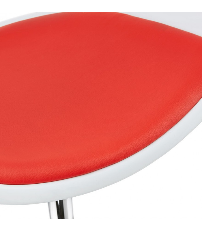 Fauteuil design blanc en plastique et similicuir Fiennes